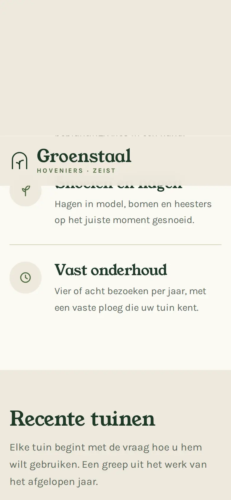 Ontwerp voor Groenstaal Hoveniers
